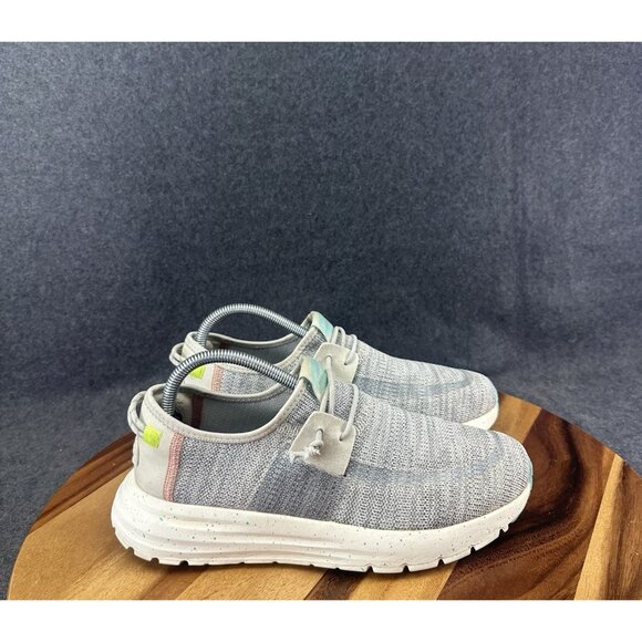 Hey Dude Sirocco Speckle Women's Size US 9 Gray Knit Round Toe Slip On Sneakers - Picture 1 of 12